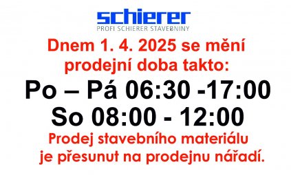 Změna prodejní doby